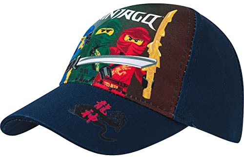 LEGO Ninjago Casquette de baseball avec visière pour enfants garçons - Cappy avec fermeture velcro réglable, bleu, 52
