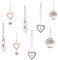 Super Idee 8 Herzanhänger 10 cm grau weiß Deko Herz Hänger Holz Herzhänger Fensterdeko Fesnterhänger Mitbringsel Hochzeitsdeko Raumdeko Hängedeko Wanddeko Geschenk für Wohnzimmer Fenster (8)