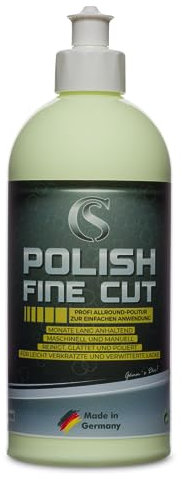Car Sense Polish Fine Cut [1000ml] All-in-One Politur mit Schleifkörnern auf Aluminiumoxid-Basis und Wachs | Reinigt, glättet und poliert in einem Arbeitsgang | Für gebrauchten Fahrzeuglack