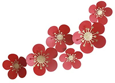 Warmhm 6stücke Papierblumen Für Hochzeit Und Party Dekoration Wohnraum Und Büroeinrichtung Einfache Wandmontage Langlebiges Material