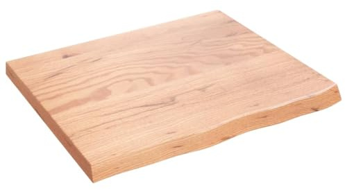 vidaXL Waschtischplatte Hellbraun 60x50x2 cm Massivholz Behandelt