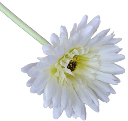 Porceosy Künstliche Blume, 1 Stück, schöne langlebige Wirkung, künstlicher Chrysanthemen-Zweig, süße Blume, weiß