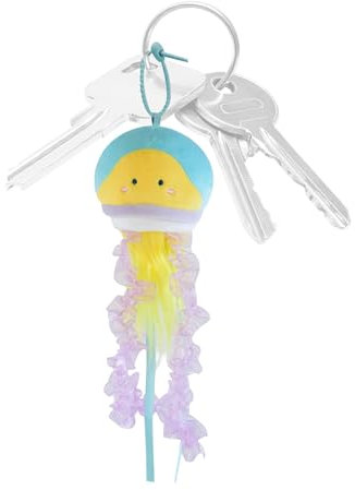 Qualle Schlüsselanhänger, Qualle Handyanhänger - Plüsch-Quallen-Taschenanhänger, leuchtender Geldbörsen-Schlüsselanhänger - Bequemer Damen-Taschen-Charm-Anhänger, exquisiter süßer Plüsch-Schlüsselanhä