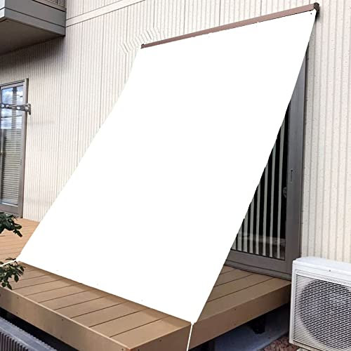 Wasserdichter Sonnenschutz, rechteckig, 1,5 x 2,6 m, Sichtschutz für Hinterhof, Terrasse, Balkon, Zaun, Veranda, Garten, Weiß, Sichtschutzwände, dekorative Zäune