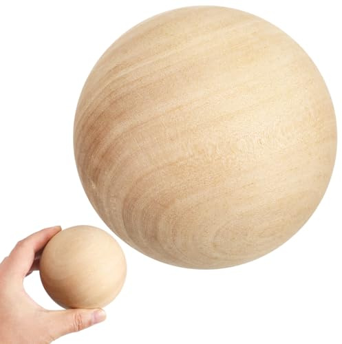 Lurrose 9 Cm Runde Kugel Kugeln Aus Buchenholz Kleine Runde Kugel Ersatzbälle Hartholz Für Den Tisch Spielset-zubehör Bastelbälle 20cmholz Glatte Birkenkugeln Holzkugel Hölzern