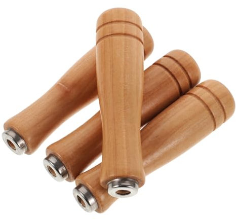 Artibetter 4 Mangos De Madera Para Raspar Mango De Raspador Portátil De Lima Resistente De Lima Ergonómico Agarre De Para Raspador De Corte Ergonómico De