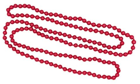 Whakano Perlenkette Damen,Lang Perlenkette 150 cm,1920s Gatsby Kostüm Accessoires,Elegante Perle Halskette,Imitation Perlen Kette,Pullover Kette Halsschmuck,Halsschmuck für Frauen Mädchen,Rot