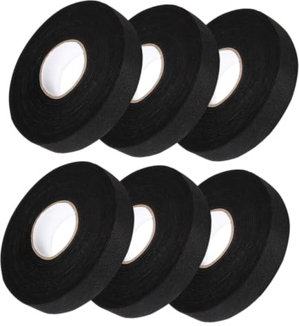SOESFOUFU 6rollen Hochtemperaturbeständiges Auto Kabelbaum Klebeband Selbstklebendes Gewebeband Geräuschreduzierend Und Hitzeisolierend Für Kraftfahrzeugmotor