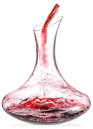 LBVOREGL Decanter per Vino Rosso da 1900 ml, aeratore per Vino, caraffa Senza Piombo Fatta a Mano per Vino Rosso e Bianco, Bottiglia Perfetta Come Regalo e Accessori per Vino Aeratore per Vino