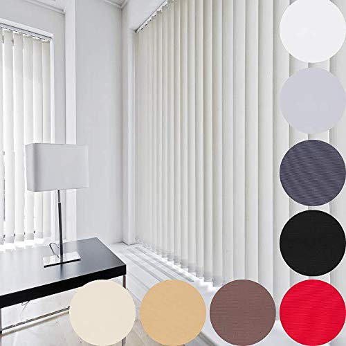 KSHANDEL24 LAMELLENVORHANG SCHIEBEVORHANG FERTIGES KOMPLETTSYSTEM Weiss SCHWARZ GRAU BRAUN ►9 Farben ►14 GRÖßEN (rot, 120x250 cm)