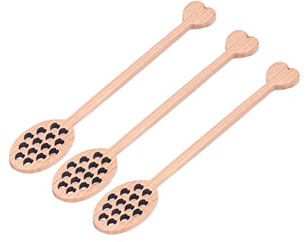 Mestolo per in Legno di Ciliegio Cinese con Motivo a Cuore Unico, Cucchiaio per in Legno, Stoviglie da per Mescolare il