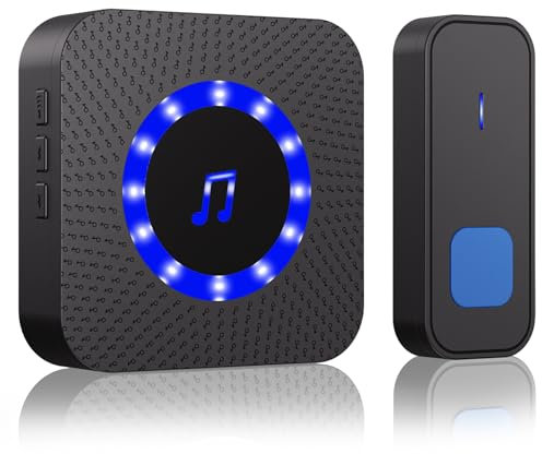 NEUTYPECHIC Wireless Doorbell Black-1223 N9K-B, Nero