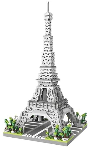 Eiffelturm Architektur Mini Bausteine Bausatz, 2600Stück Konstruktionen für Erwachsene - Micro Klemmbausteine Kit, Stadt-Serie Landmarks Modell Spielzeug, Ideen Geschenk für Jugendliche und Decor