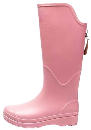 Botas de goma para mujer, botas de lluvia, impermeables, botas de seguridad, botas de trabajo, botas de jardín, botas de lluvia, botas de agua, botas de trabajo, botas de trabajo, Rosa., 44 EU