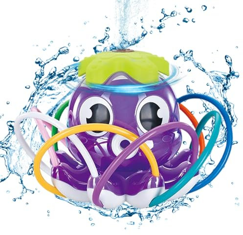 Zunishaone Arroseur pour Jardin,Arroseur de Pelouse en Forme de Pieuvre avec 8 Tubes Oscillants - Jouet d'Extérieur pour Jardin de 3 Ans et Plus Garçons Filles Piscine Pelouse Arrière Cour