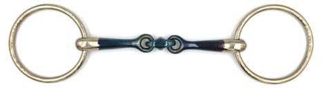Equine Smile ES0046 Gebiss Wassertrense Doppelt Gebrochen mit Sweet Iron Ringdurchmesser 66 mm Gebissstärke 14 mm (13.5 cm)