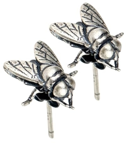GLSTOY Boucles D'oreilles Cloutées Punk Modèle Mouche en Acier Chirurgical, Bijou Décoratif pour Femmes, Usage Quotidien et Occasions Festives, Taille Compacte et Finition Anti-oxydation