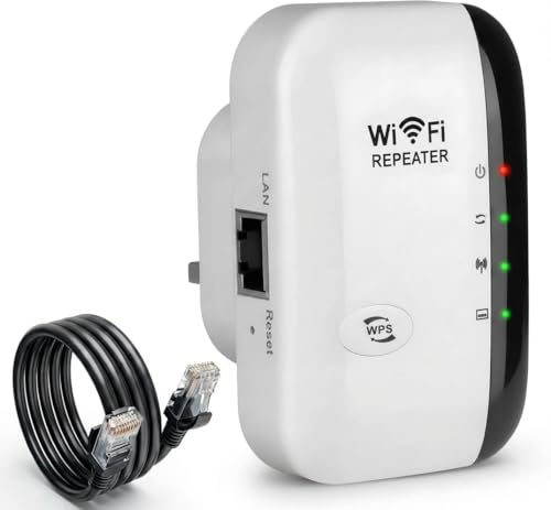 2026 Newest WiFi Extender Booster, Wireless Signal Amplifier 2.4GHz 300Mbps WiFi Repeater Covers Up to 3000 Sq.ft and 45+ Devices Plug and Play, Home Wireless Signal Booster (2, White)