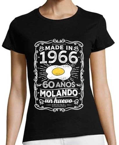latostadora Camisetas Regalo 60 Cumpleaños Mujer - Camiseta 60 Años Mujer - Camiseta 1966