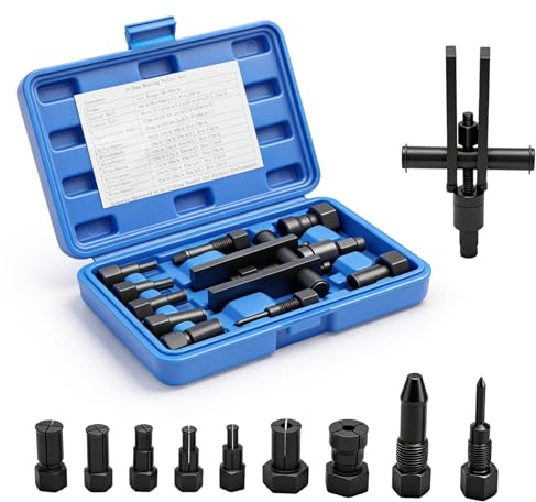 10pcs Lagerabzieher Set, Motorrad Innenlager Abzieher Set, Radlager Werkzeug Motorrad-Lagerabzieher-Set Motorrad-Innenlager-Entfernungswerkzeug-Set 8–25 mm, Kugellager Abzieher Werkzeug für Motorräder