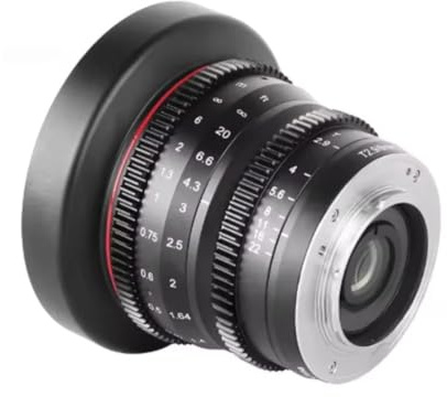 Camera Replacement， 8mm T2.9 Micro 4/3 Cine-Objektiv, Mini-Festbrennweite mit geringer Verzeichnung, kompatibel mit Olympus Panasonic Lumix Kameras M43 MFT BMPCC,for Photography