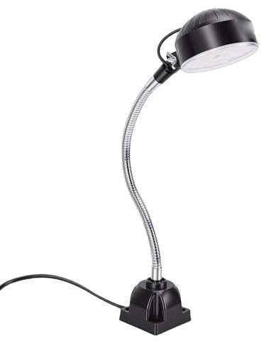 VBESTLIFE Luz de Máquina LED de 15 W, Luz Blanca de 1500 Lm 6500 K, Cuello de Cisne Flexible de 360°, Lámpara de Herramientas para Banco de Trabajo, Torno, Fresadora, Iluminación Industrial (Enchufe