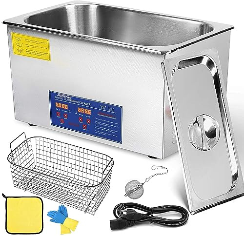 Ultrasonic Cleaner 30L with Heater and Timer, 600W Stainless Steel Ultrasonic Cleaning Machine, 220V Professional Ultrasonic Cleaner Ultrasound Cleaning Machine for Retainer Jewellery Makeup Spong