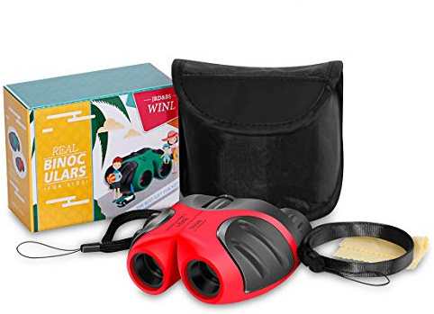 JRD&BS WINL Giocattoli per Ragazze di 3-12 Anni,Binocolo Compatto da Regalo per Bambini Regali per Teen Girl(Rosso)