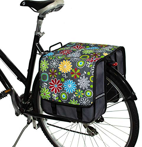 BikyBag Classic CL - dubbel cykelväska (grå tusensköna)