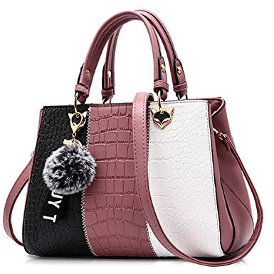 NICOLE & DORIS 2026 Nouveau Sac à Main Femme Sacs Portés Main Mode Sac Bandoulière Élégant Sac Epaule Sacoche Femme Sac à Poignée Supérieure avec Pom Poms