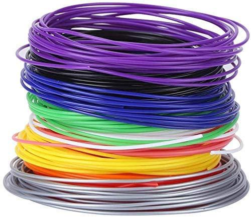 3D Drucker Filament, 10 Farben, 1,75 mm PCL Filament zum Nachfüllen von Filamenten mit hohem Präzision durchmesser und niedriger Temperatur für 3D Drucker Stifte