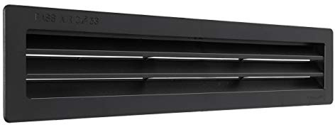 La Ventilazione P30306N Griglia di Ventilazione rettangolare in Plastica nera da incasso. Dimensioni 305x60 mm, nero