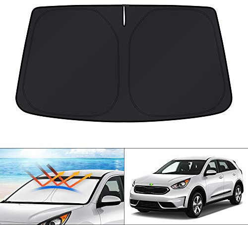 KUST Windshield Sun Shade for Kia NIRO 2017-2022 Accessories Sunshade Sun Visor Protector Foldable Blocks UV Rays Keep Your Car Cooler