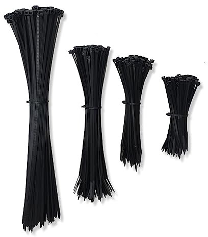 Arnocanali KIT700N Kit Misto Fascette di Serraggio per Cavi, Colore Nero, 700 Pezzi