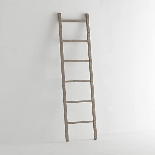 ARHome Escalera Decorativa, 160 x 40 cm, Fresno Crema, Escalera para Ropa, Toallero, Made in Italy