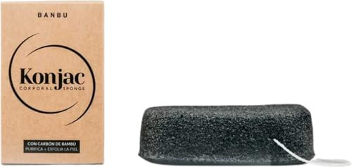 Spugna konjac per corpo con carbone attivo