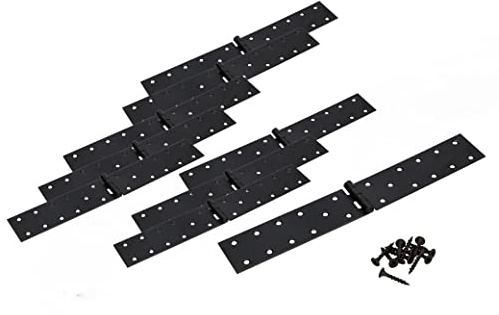 KOTARBAU® Set med 10 lådor 250 x 45 mm rullad svart möbelgångjärn möbelband robust