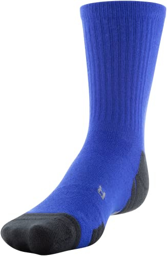 Under Armour Adult Team Crew Socks, 1-Pair, Royal/Black/White, Large