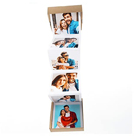 MyPrezzie Personalisierte Ausziehbare Fotobox mit deinem eigenem Foto/Bild | Pop Up Box | Valentinstag (6 Fotos)