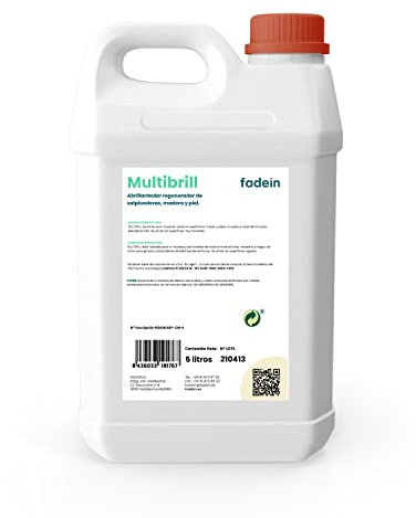 Fadein | Limpiador del Interior del Coche | Abrillantador | Sin Silicona | Multiusos | Limpia Salpicaderos | Tapicerías | Líquido Perfumado | Ideal para Limpieza | Madera y Piel | 5L