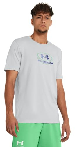 Under Armour Homme UA Global Lockertag SS T-shirt manches courtes, T-shirt homme ultra-doux avec col côtelé, T-shirt de sport à séchage rapide avec logo