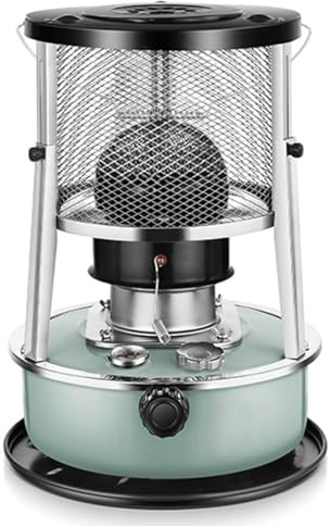 2 in 1 Portable Kerosene Heater & Stove, 9000 BTU, Non-Electric Indoor Outdoor Heater for Camping, Hunting, Cooking, Home, Garage, and Emergency Preparedness - Aquamarine