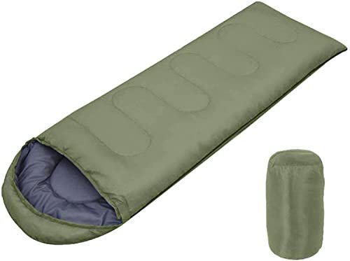 CCKUHN Camping-Schlafsäcke, Schlafsack für Erwachsene, Einzelbett, 3 Jahreszeiten, Frühling, Herbst, Winter, wasserdicht, Camping, leicht, verdickter Winterschlafsack für Kinder, Wandern,