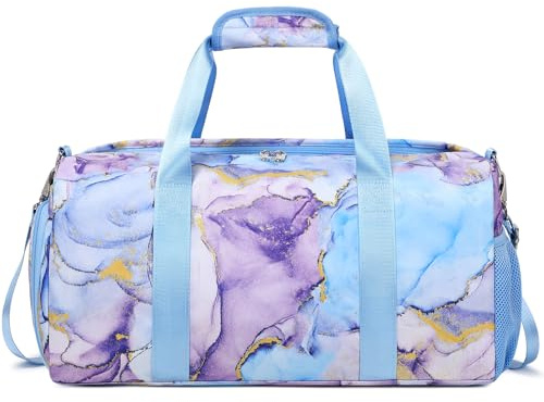 Sac de Sport Fille Sac de Danse de Ballet Enfant Sac de Gym Sac Piscine Fille Sac d'entraînement,Sac Voyage avec Compartiment à Chaussures et Poche Humide