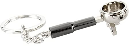 Coffee Tamper Keyring Key Chain Ring Coffee Accessories Portafilter, 2x2x2 cm
