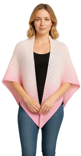 AngiesStrickZauber : Handgemacht/Wickelschal/Schal/gehäkelt/Farbverlaufsgarn/Dreieckstuch/Tuch/Loop