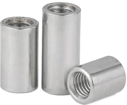Runde Verbindungsmutter M3-M16 Edelstahl Zylindrische Verbindungsschraubenmutter 2St, 2Stk, M3x6x8mm
