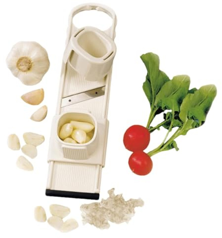Picadora de ajo, exprimidor de ajo y rebanadora - Cortador de ajo de acero inoxidable de grado alimenticio para cortar ultra fino | Gadgets de cocina desmontables, herramienta de picadora de ajo