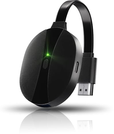 AIMIBO Miracast Dongle 4K, 5G HDMI Wireless Display Adapter, Plug & Play, Screen Mirroring Device WiFi HDMI Adapter for iOS Android Windows MacOS to HDTV Monitor Projector, Airplay DLNA Miracast