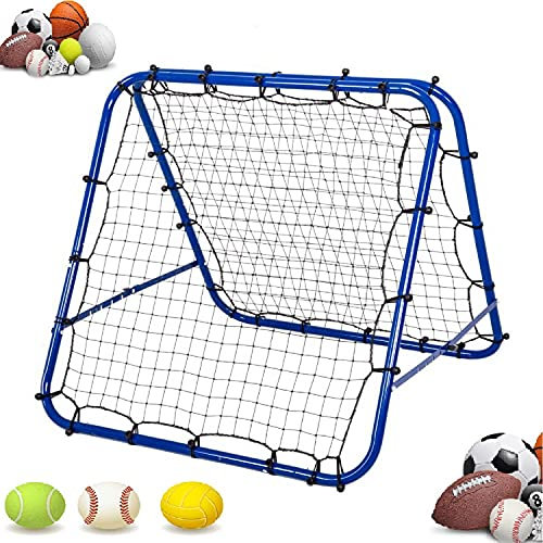 TUODENG Doppelseitiges Fußball-Trainingsnetz, Pro Rebounder-Netz, Fußball-Kickback-Ziel, Tor, Spielunterricht für Kinder, Verstellbarer Rebound, Premium-Qualität, Wild Child Net